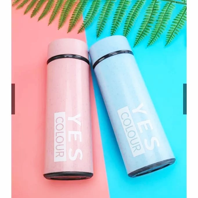 [ MSTR ] Tumbler Botol Air Minum Kaca 450ml Yes You Colour Termos Air Minum