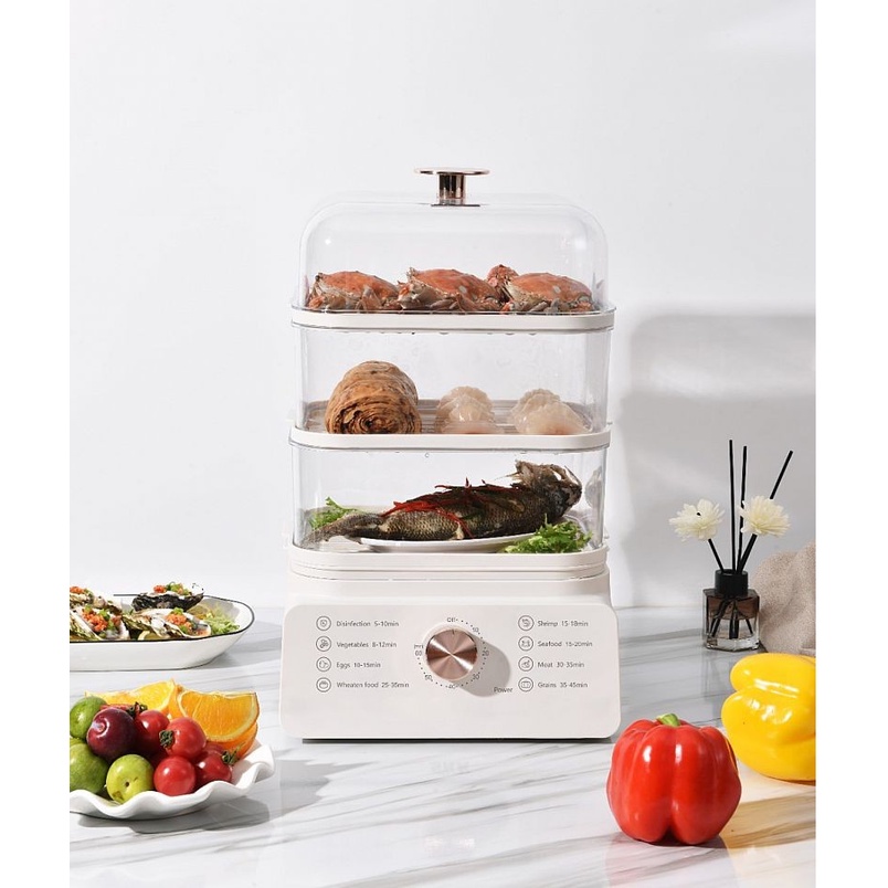 IDEALIFE Food Steamer Pengkukus Makanan IL-114a 3 Layer Kukusan