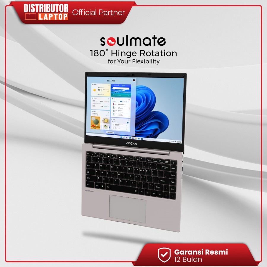 LAPTOP ADVAN SOULMATE SG14S01A - SG14S02A / CELERON N4020 / RAM 4GB 128GB eMMC  SSD 256GB  / 14 INCH  HD IPS WINDOWS 11 / DOS - BISA CICILAN 0%