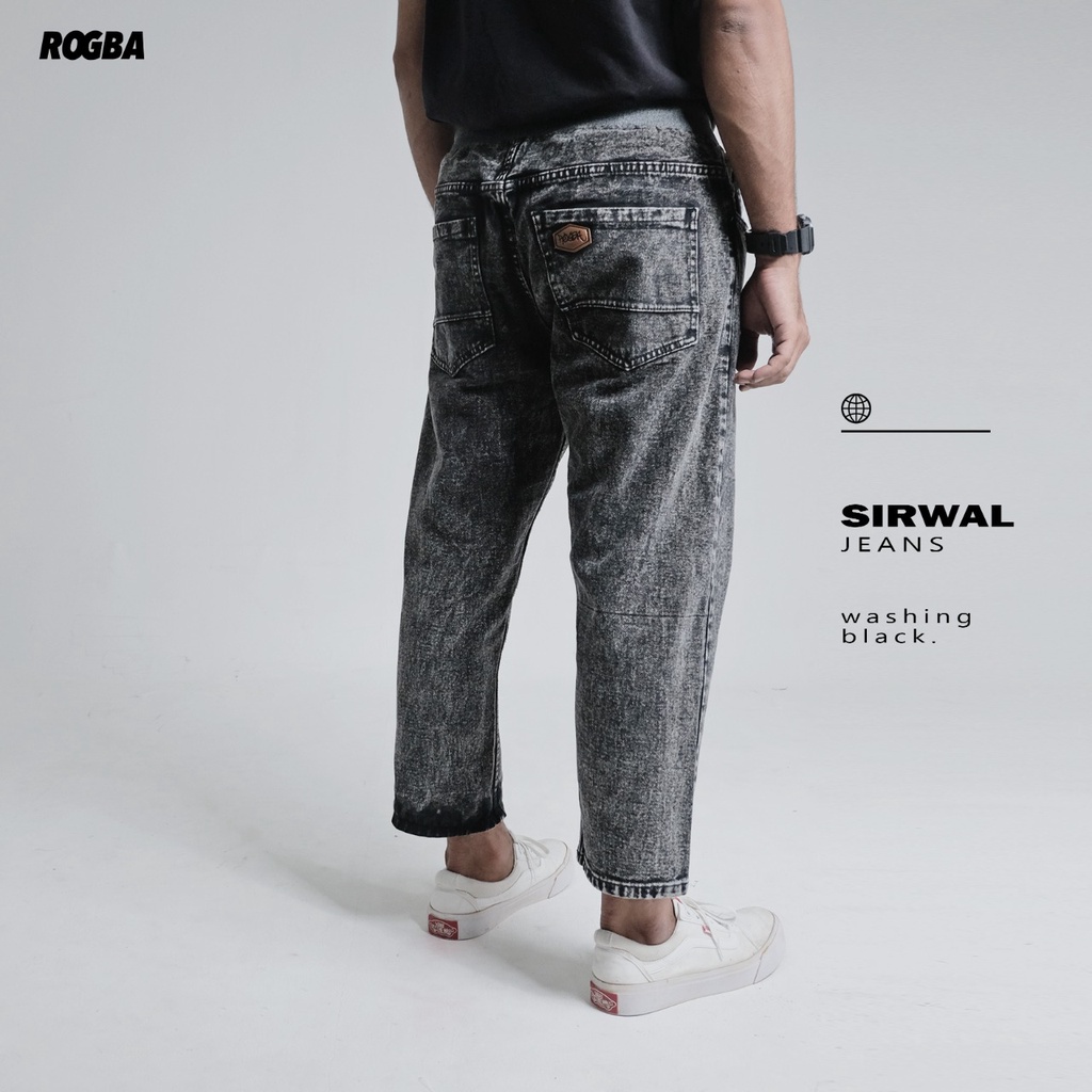 Celana Sirwal Jeans Rogba Celana Panjang La Isbal Rosal Rompi shalat Muslim Dewasa