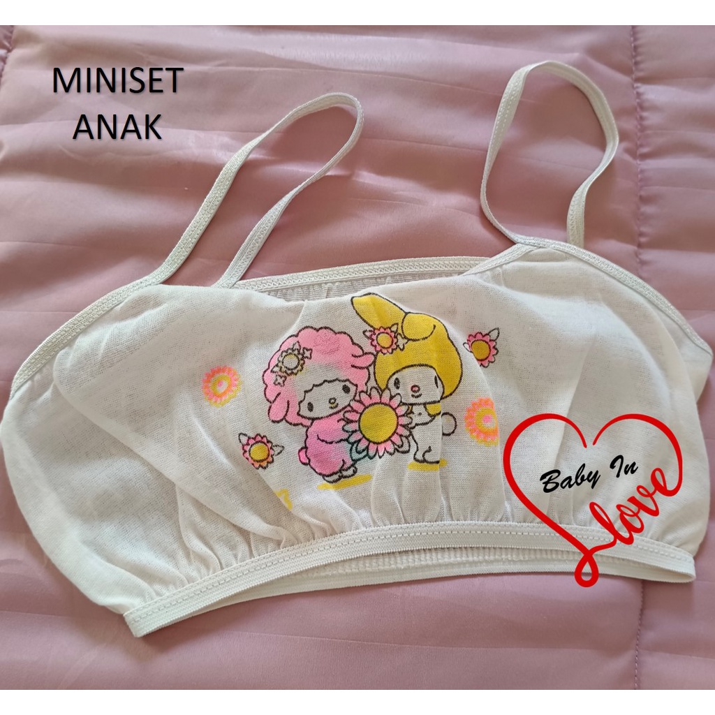 TERMURAH  Miniset Berry Anak SD / SMP Remaja Abg Miniset Anak Perempuan Motif Kartun Bahan Katun Imp