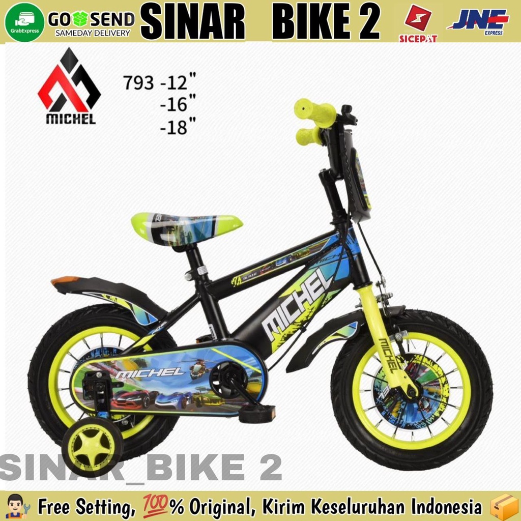 Sepeda Anak BMX MICHEL BLAZE 793 Ukuran 12 ,16 &amp; 18 Inch