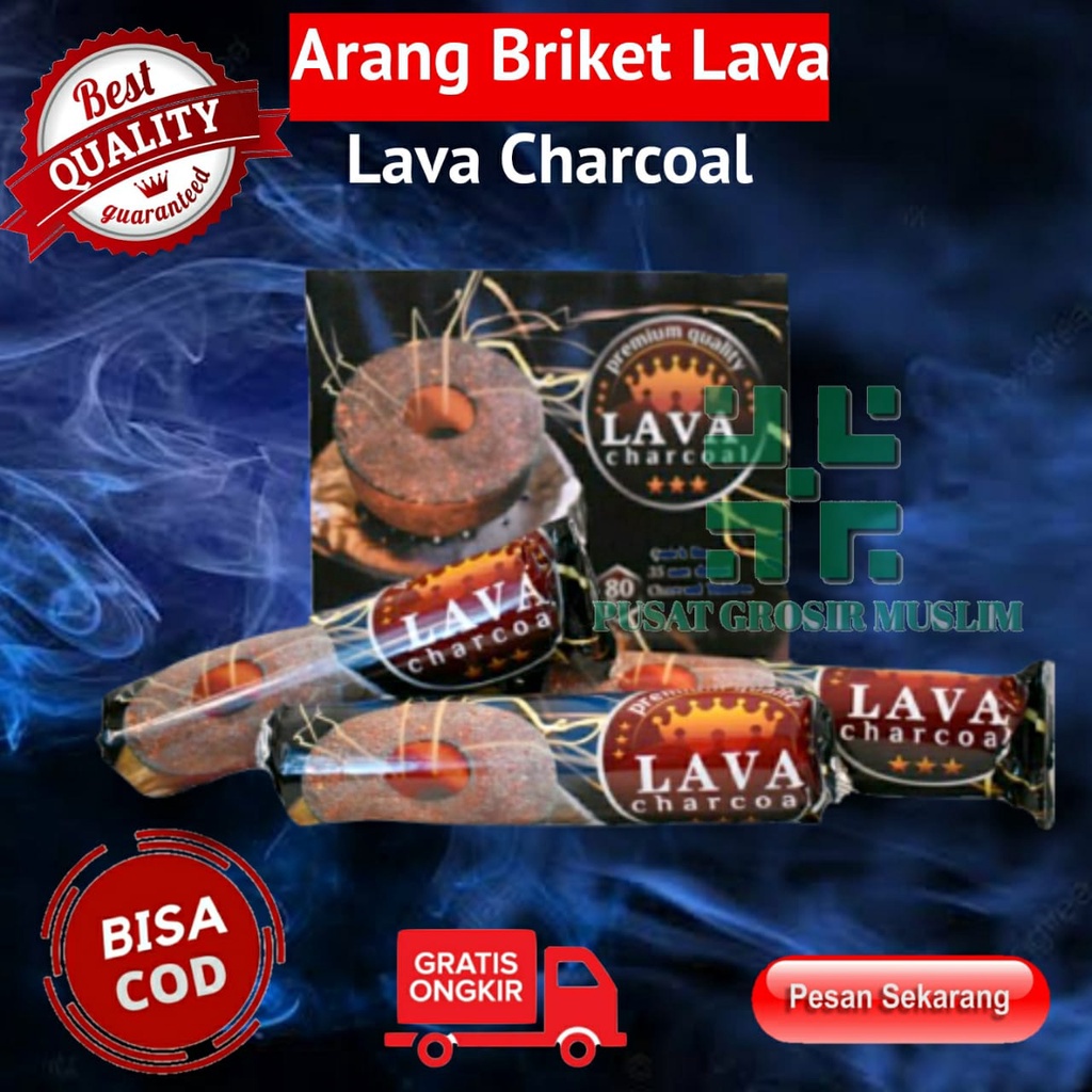 Grosir 8 Roll Arang Briket Lava Magic Arang Magic ARANG SUPER (Briket)