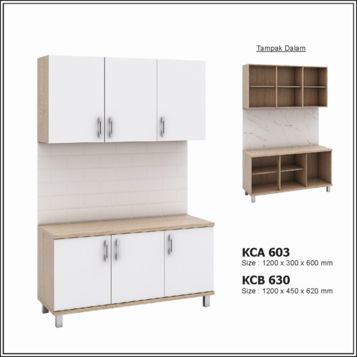 Rak Dapur Kitchen Set / Rak Dapur Atas Bawah 3 Pintu / Lemari Kabinet