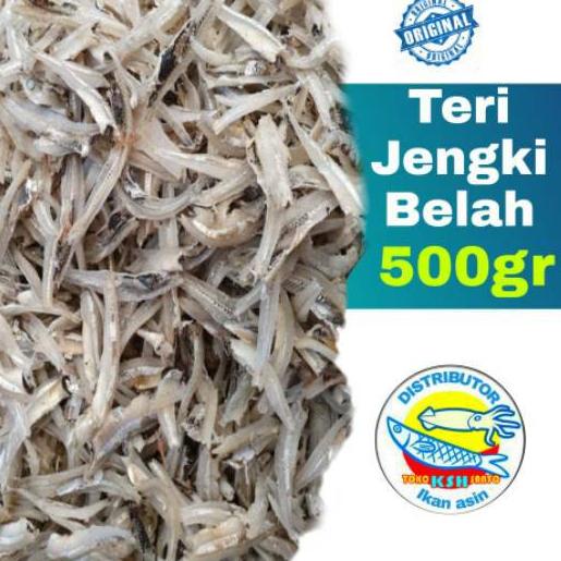 

☼ Ikan asin teri jengki belah vip-500gram ➤