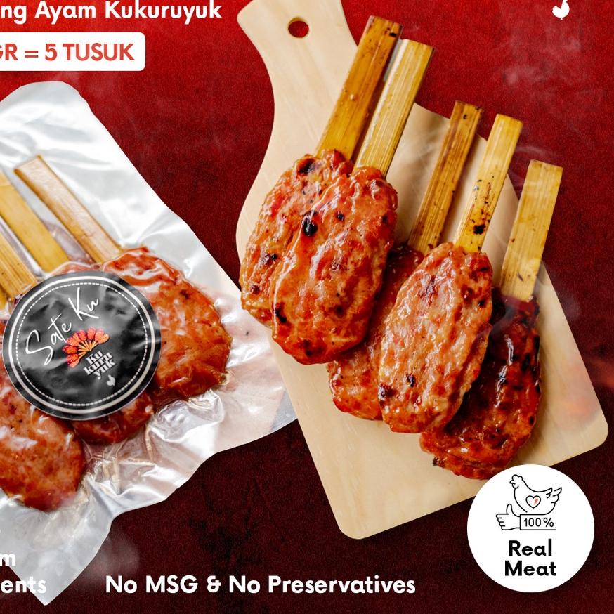 

◊ Dendeng Ayam Kukuruyuk - Sateku Kukuruyuk 1 Pax Isi 5 Tusuk Sate 200gr ۩