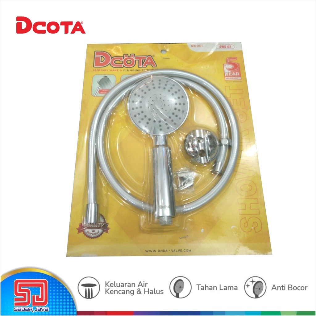 DCOTA SWD 02 Hand Shower Mandi Spray 3 Mode Pancuran Sprayer 1/2&quot;