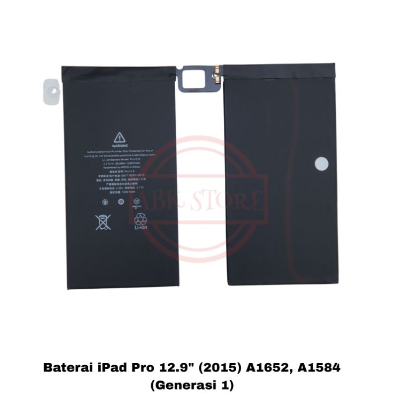 BATRE BATERAI BATTERY FOR I-PAD PRO 12.9 (2015) A1584 A1652 A1577