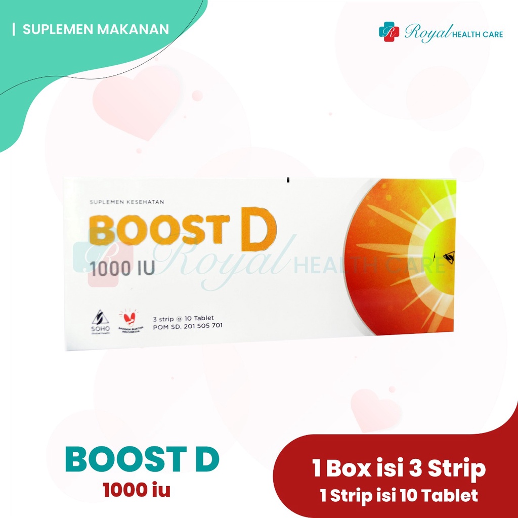 BOOST D 1000IU BOX 30 Tablet Untuk Memenuhi Kebutuhan Vitamin D
