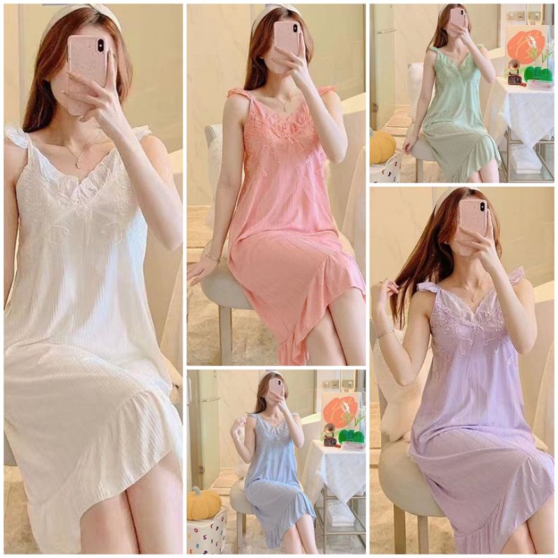 Daster Singlet Import  Fashion Wanita baju import Daster sexy Tali satu