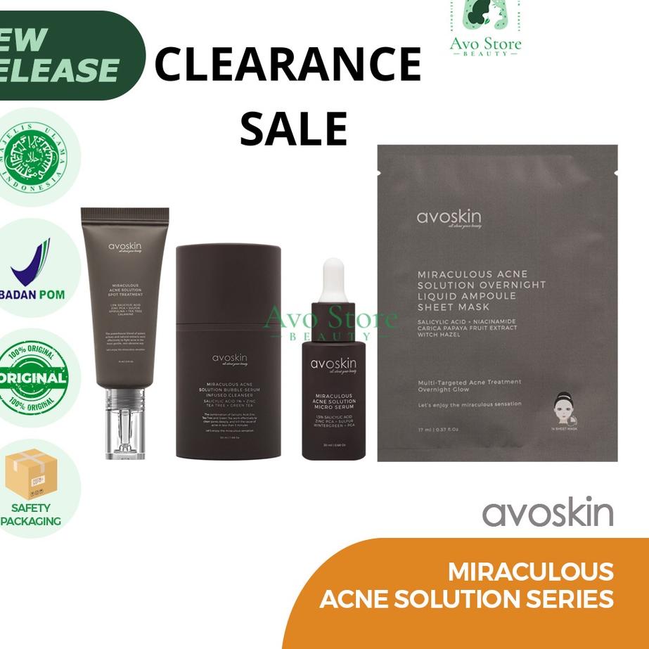 ❆ Avoskin Miraculous Acne Solution Series  WH SALE [ Eksfoliasi / Exfoliating / Acne Care / Anti Agi