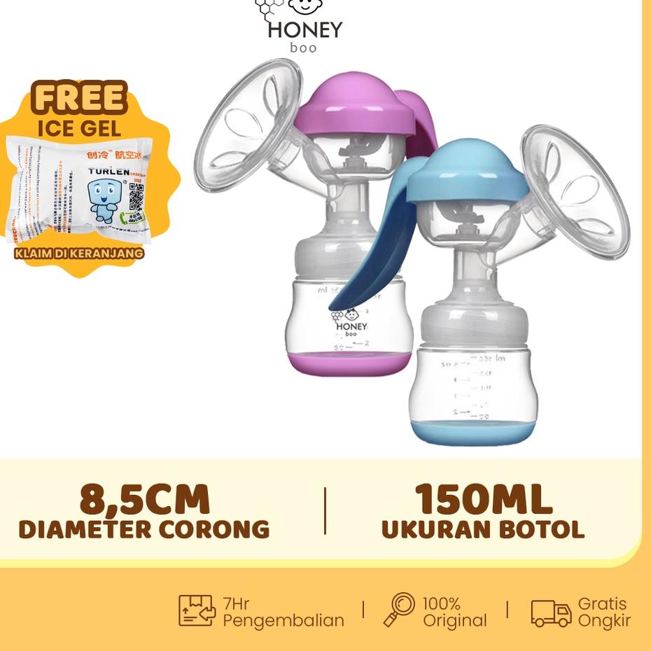 ✪ Honey Boo - Pompa ASI Manual Aman 150 ml Breast Pump BPA Free Praktis PA03 ♪