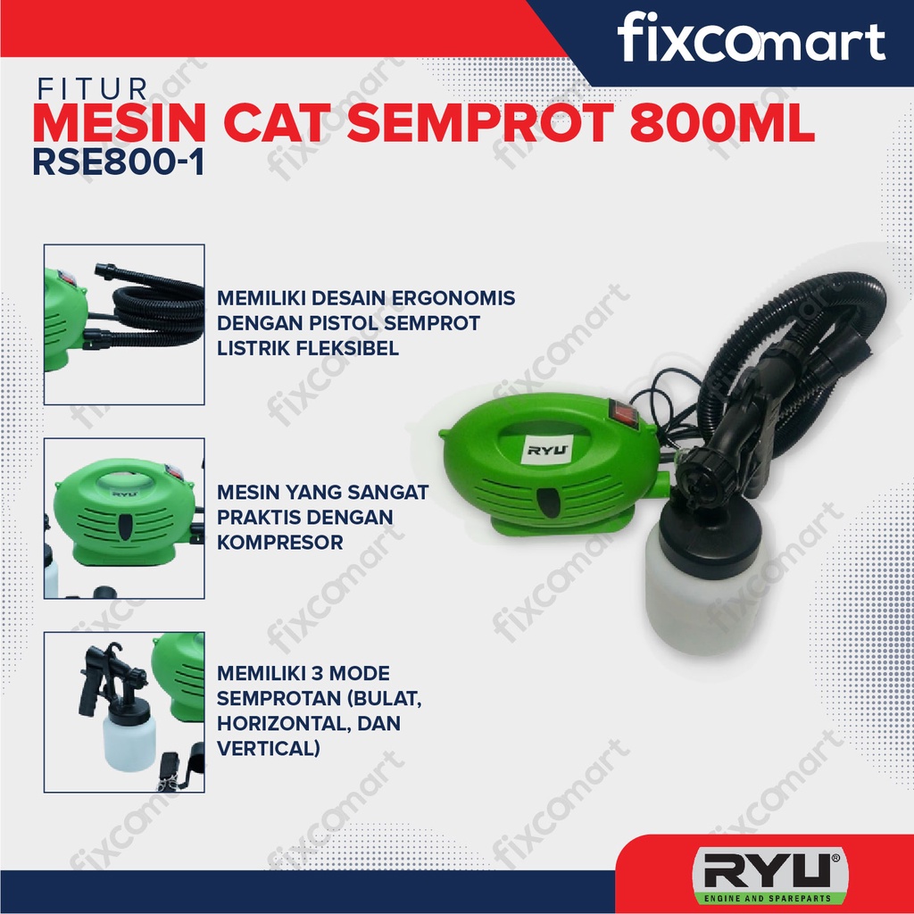 Ryu Rse 800-1 / Spray Gun Electric / Mesin Cat Semprot Elektrik