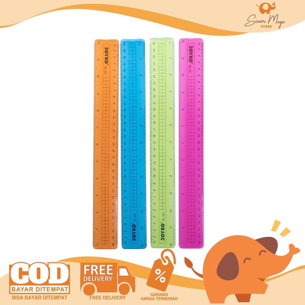 

Joyko Flexible Ruler 30cm RL-301 / Penggaris Elastis Lentur Tidak Patah 30cm