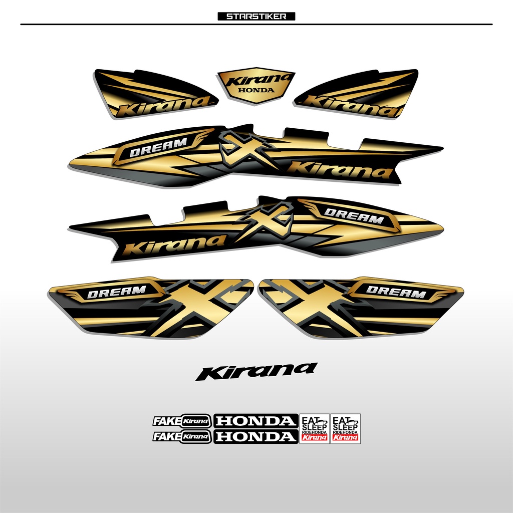 KD10 / STRIPING KIRANA / DASAR HITAM / STRIPING / STIKER HONDA KIRANA / STICKER HONDA KIRANA / KIRAN