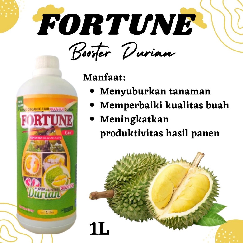 Pupuk Cair FORTUNE DURIAAN, Pupuk Anti Rontok Buah Durian, Perangsang Durian