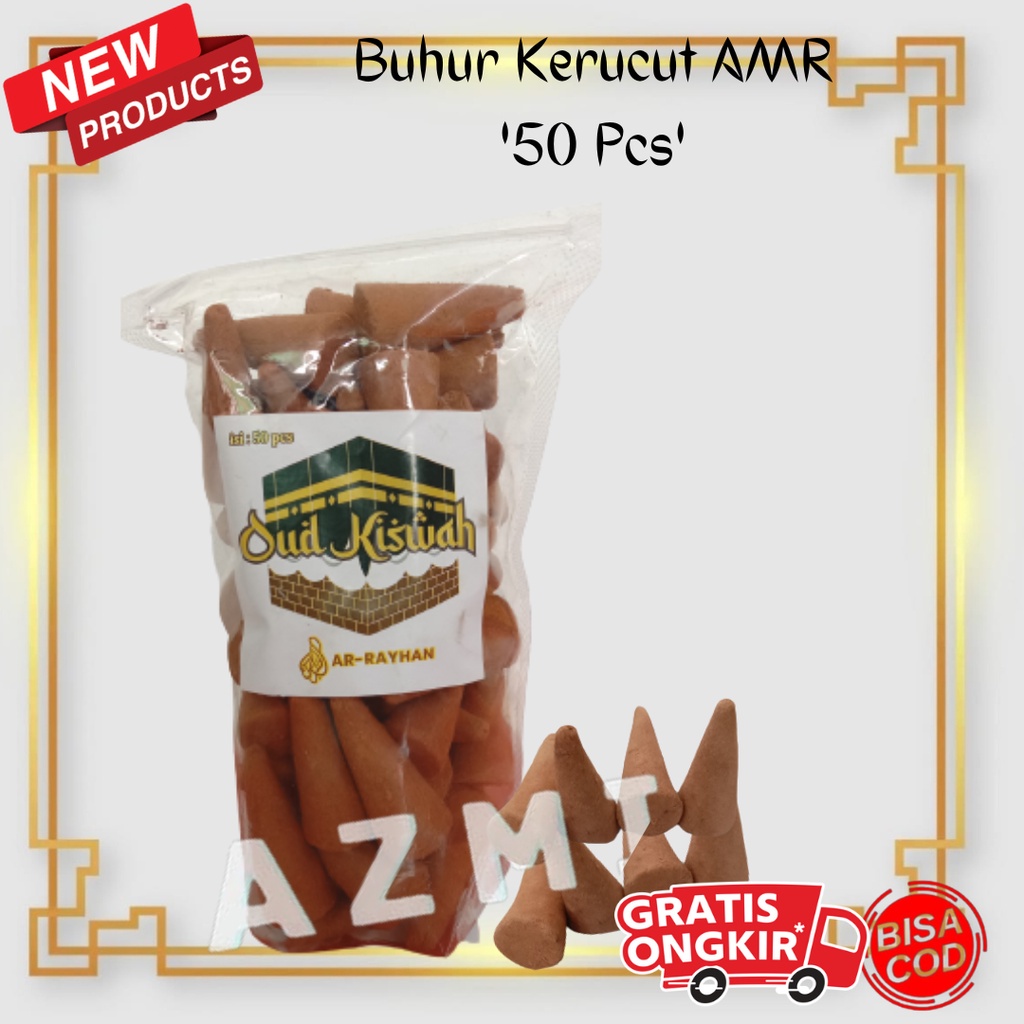 Dupa Bukhur Buhur Kerucut Aromaterapi Arab Oud Kiswah Isi 50pcs AMR Premium Quality