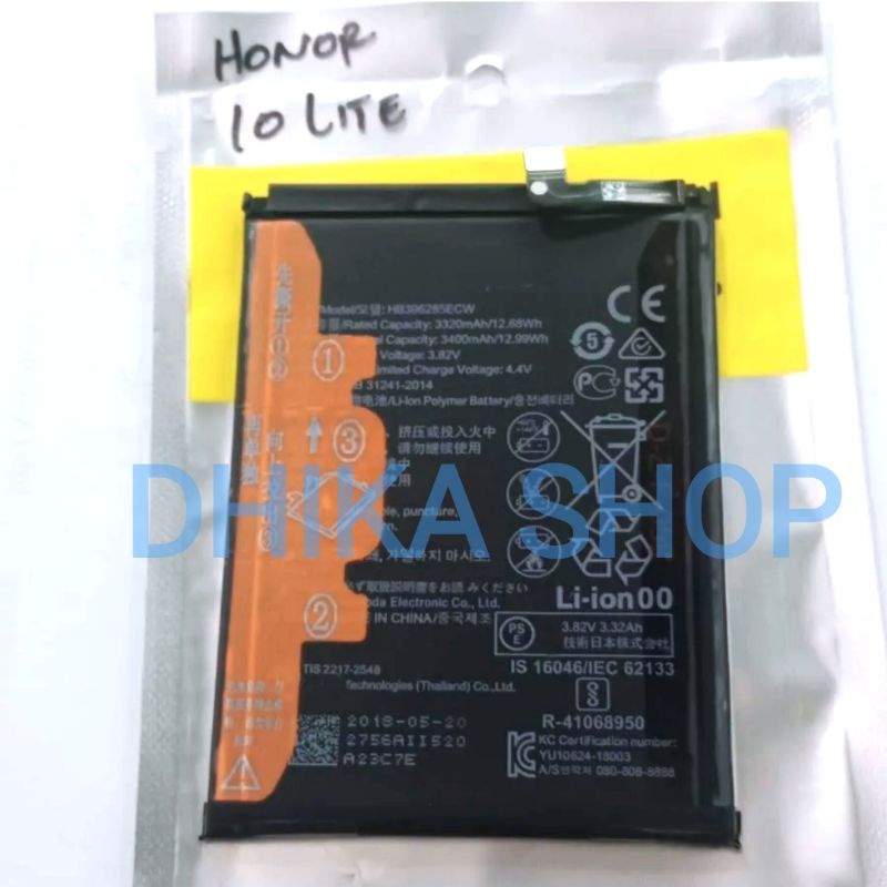 Baterai Batre Huawei Honor 10 Honor 10 Lite Hb396286ecw KWALITAS TERBAIK