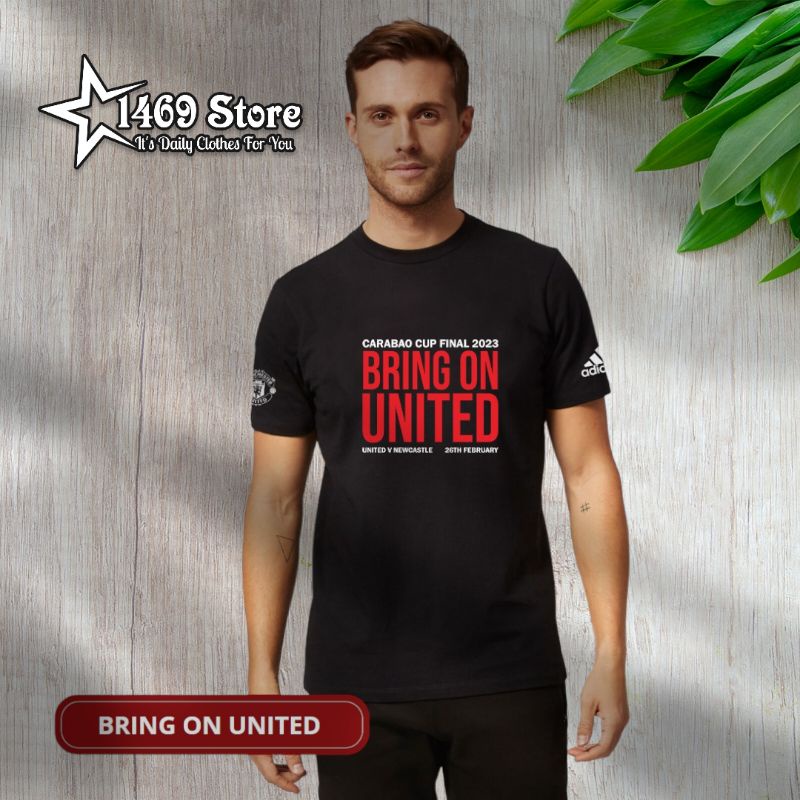KAOS FINAL CARABAO CUP BRING ON UNITED / KAOS MANCHESTER UNITED  BAHAN COTTON COMBED 24S