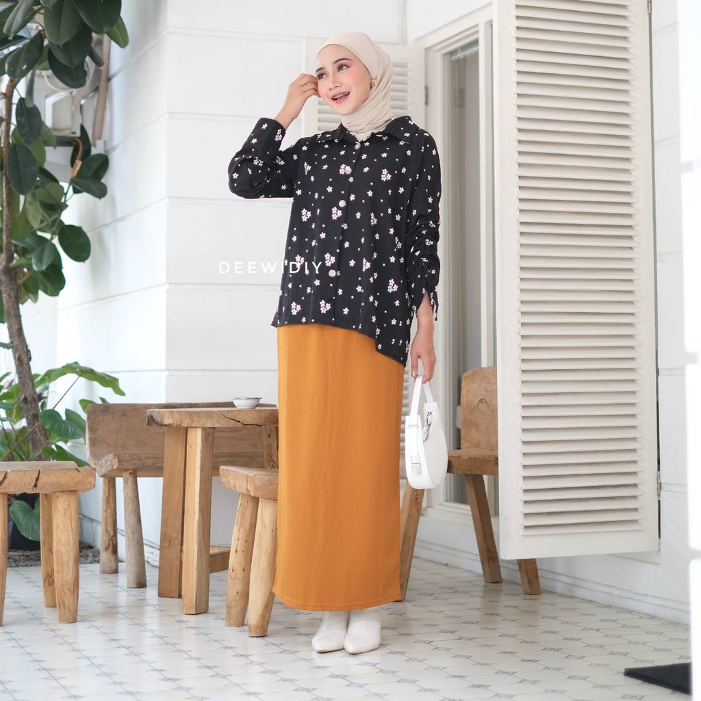 ROK SPAN KNIT PREMIUM ROK SPAN PANJANG ROK KERJA WANITA - KIRANA SKIRT DEEWIDIY