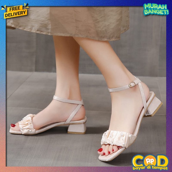Heels Wanita Terbaru Hils Original Heals Kekinian Hill Pita Tali Highil Kaca Premium Original Haighi