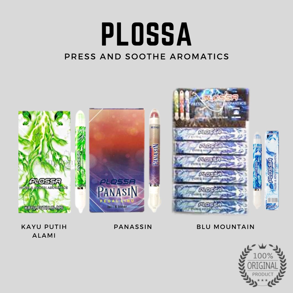 Plossa Press &amp; Soothe Aromatics &amp;  Plossa mini ( HARGA PER BOK )