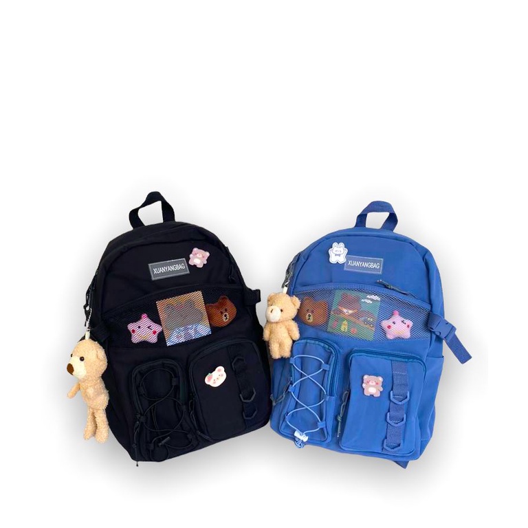 YOUBAGSHOP Tas Ransel sekolah korea 3 klip jaring 2022-119