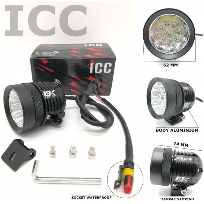 Lampu Tembak Sorot LED 9 MATA L9X CREE 90 WATT