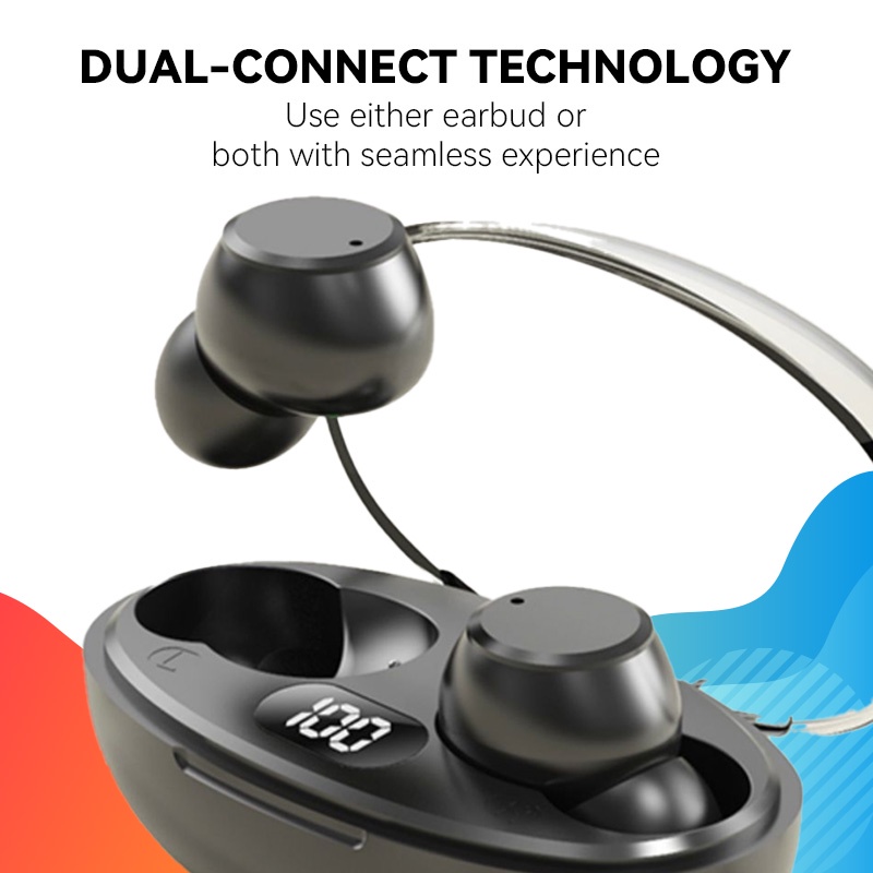 GOONE TWS 4D HiFi stereo Earphone Sport Wireless Bluetooth Headset Layar LED Kualitas Suara Noise Reduction Desain Ergonomis