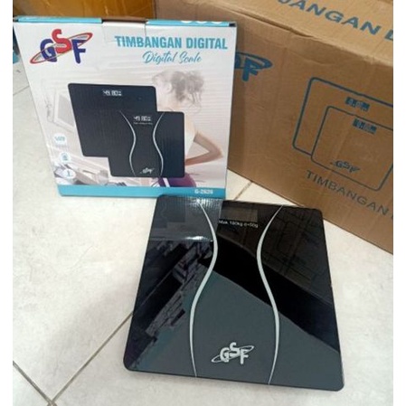 GSF Timbangan Badan Digital Indikator Suhu - Tempered Glass Body Scale 180KG ( Bisa Pilih Motif )