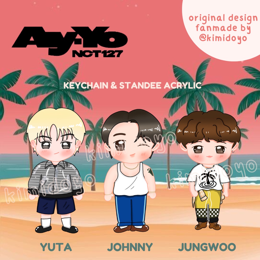 [PO] KEYCHAIN STANDEE ACRYLIC NCT 12*7 AY-YO AYYO KPOP NCTZEN GANTUNGAN KUNCI