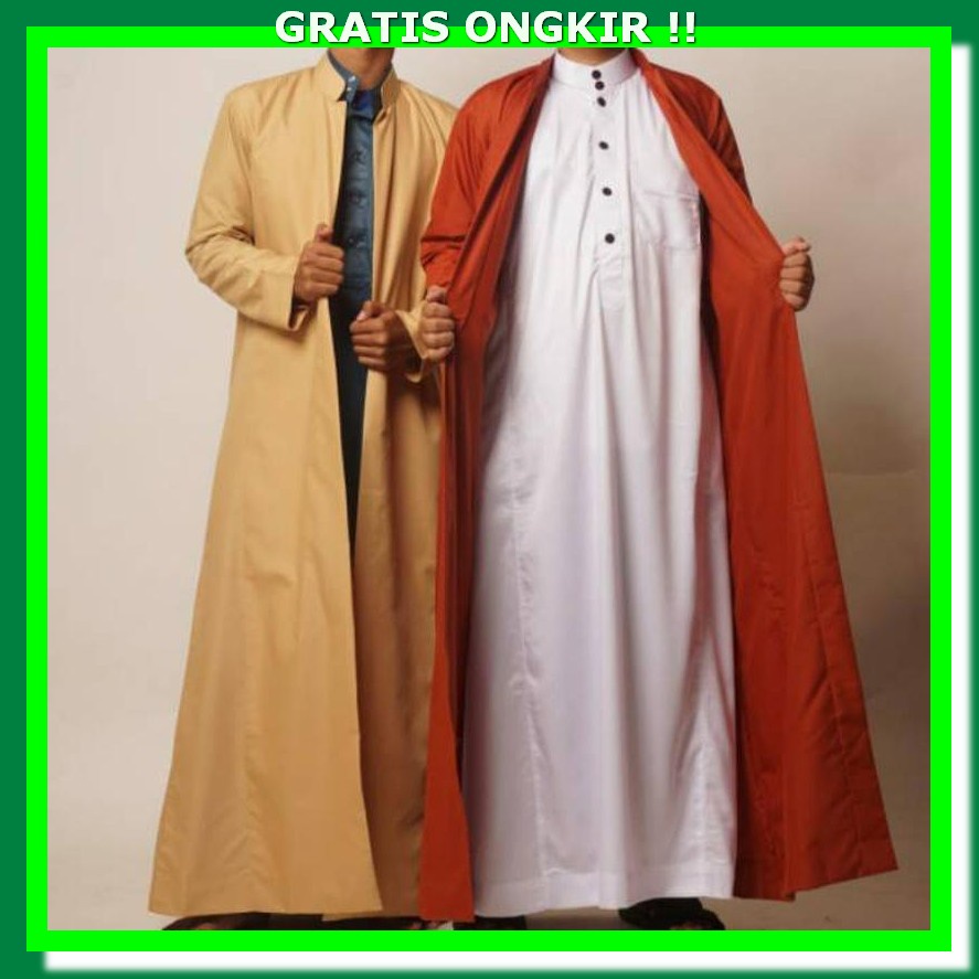 Jubah Pria Baju Jas Panjang Pakaian Gamis Jumbo Dewasa Terbaru Muslim Jubah Pria Dewasa / Jubah Lua