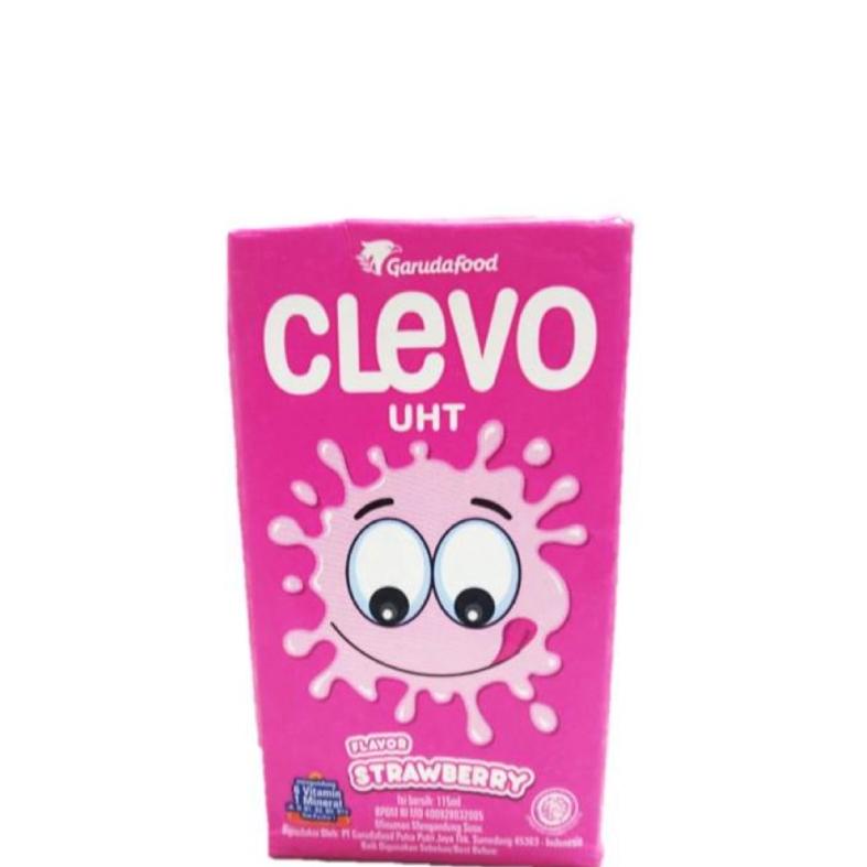 

⚡GROSIR⚡ Clevo Susu UHT Rasa Stroberi 5 x 115 mL