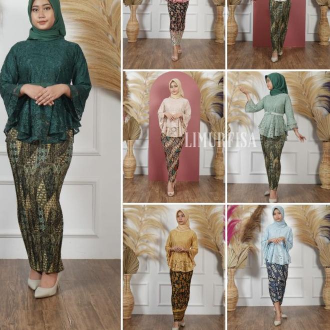 ✻ [ PART 2 ] kebaya modern brukat Rinjani harga paling murah bahan tidak panas Atasan Kebaya Brokat 