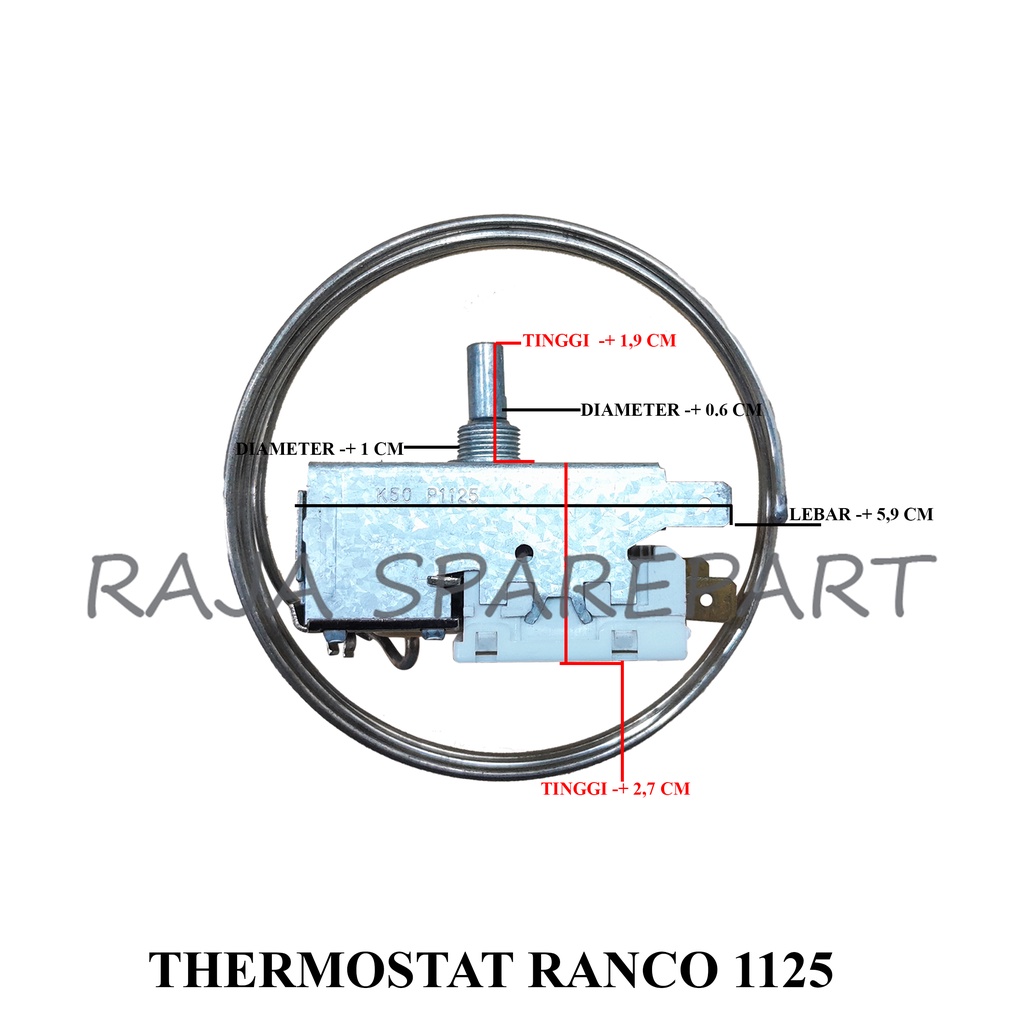 THERMOSTAT FREEZER/THERMOSTAT KULKAS/THERMOSTAT RANCO P1125