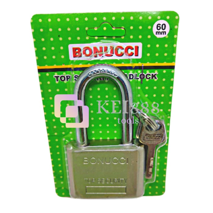 Gembok nikel panjang 60 mm - gembok pintu pagar rumah