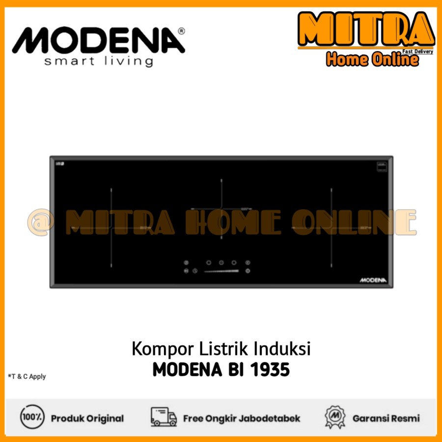 MODENA Built In Hob Induction - Modena BI 1935 Kompor Listrik 90cm