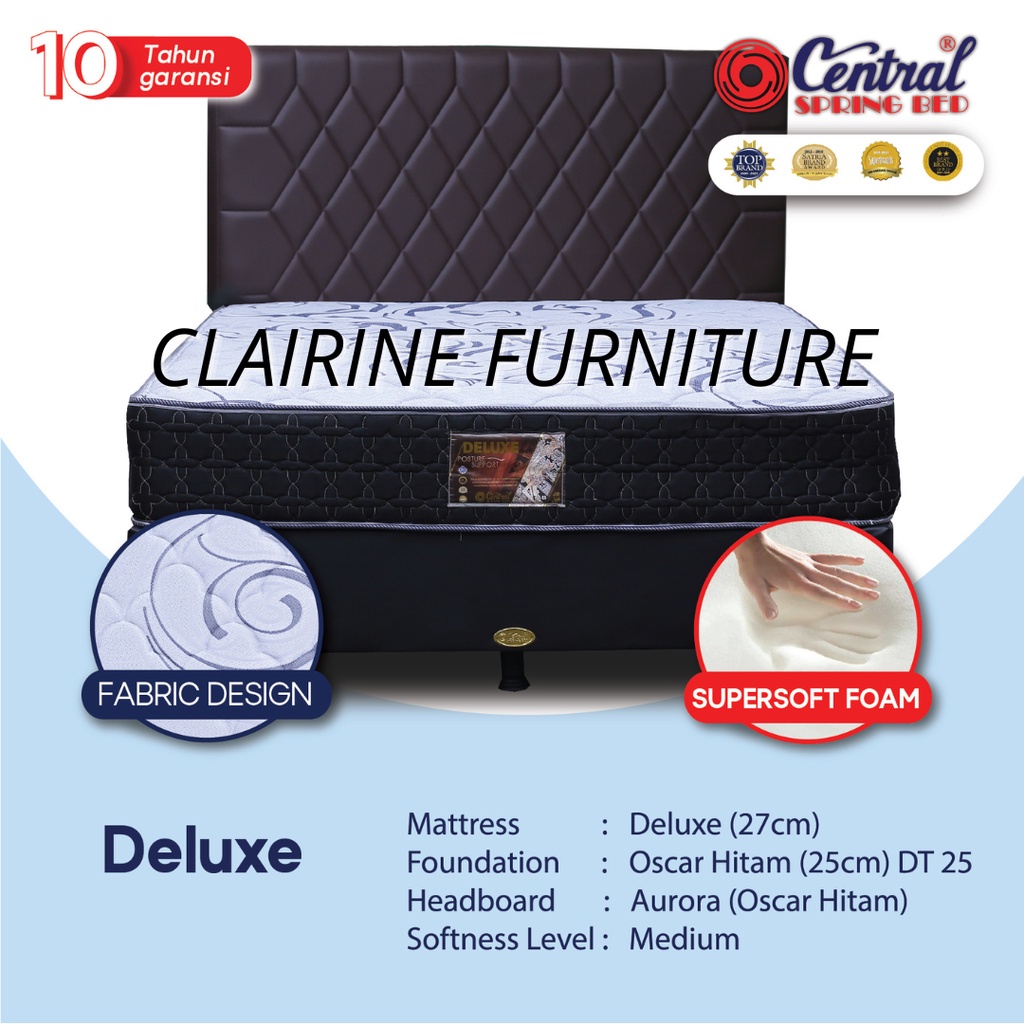 CENTRAL SPRINGBED TYPE DELUXE uk 90/100/120/160/180/200 cm -Full Set-