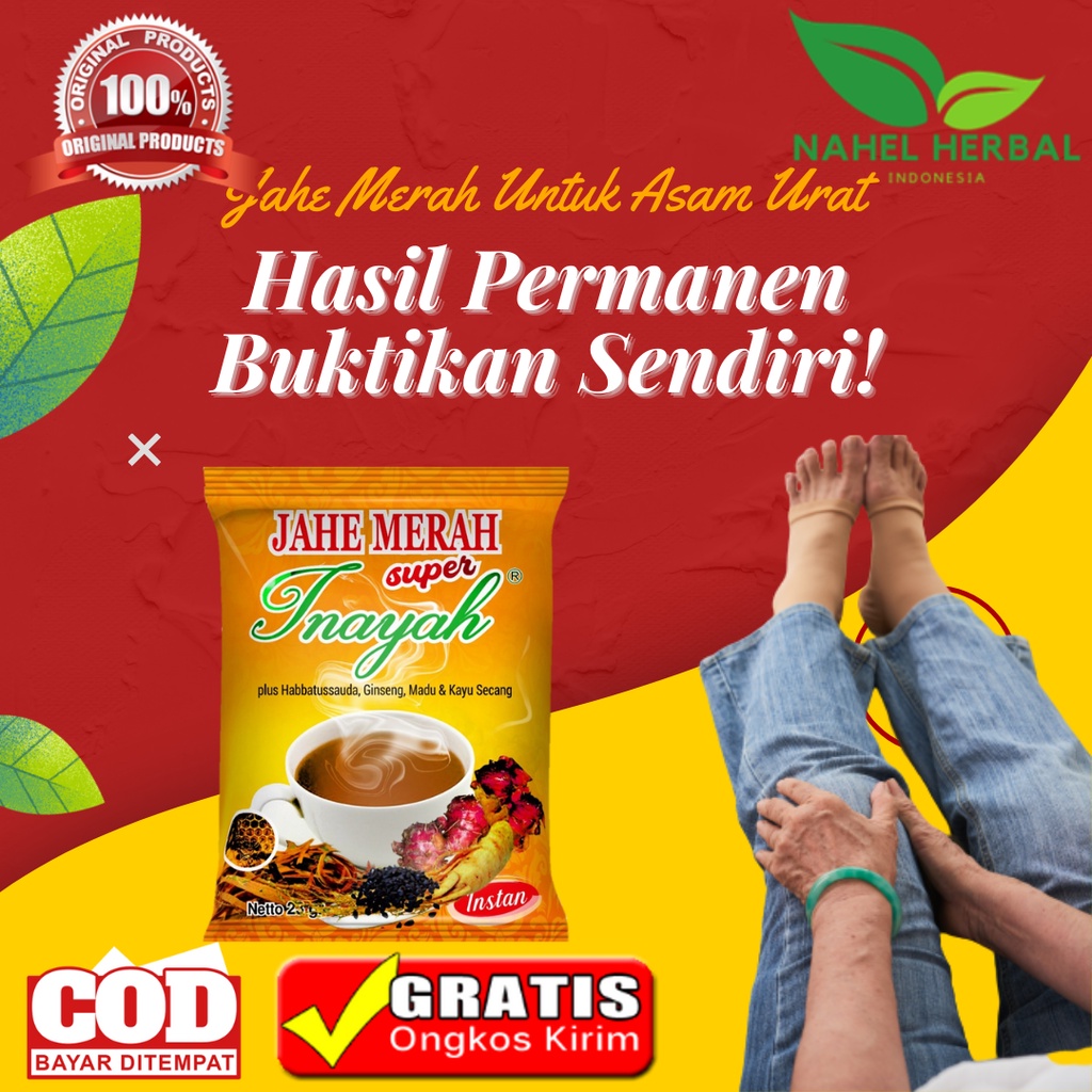 

Ramuan Herbal Cina Flu Tulang Dan Reumatik Jahe Inayah Sachet Paling Sehat - Paket Obat Asam Urat Dan Rematik Original Bpom - Vitamin Jamu Untuk Kolesterol, Kaki Bengkak , Nyeri Sendi Ampuh - Ath Thibbun Nabawi Mosehat Oles Gemuk Madura Godog Godok