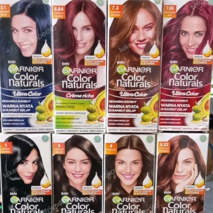 Terbaru GARNIER Color Natural Hair Color hitam Coklat Caramel semir cat rambut Murah