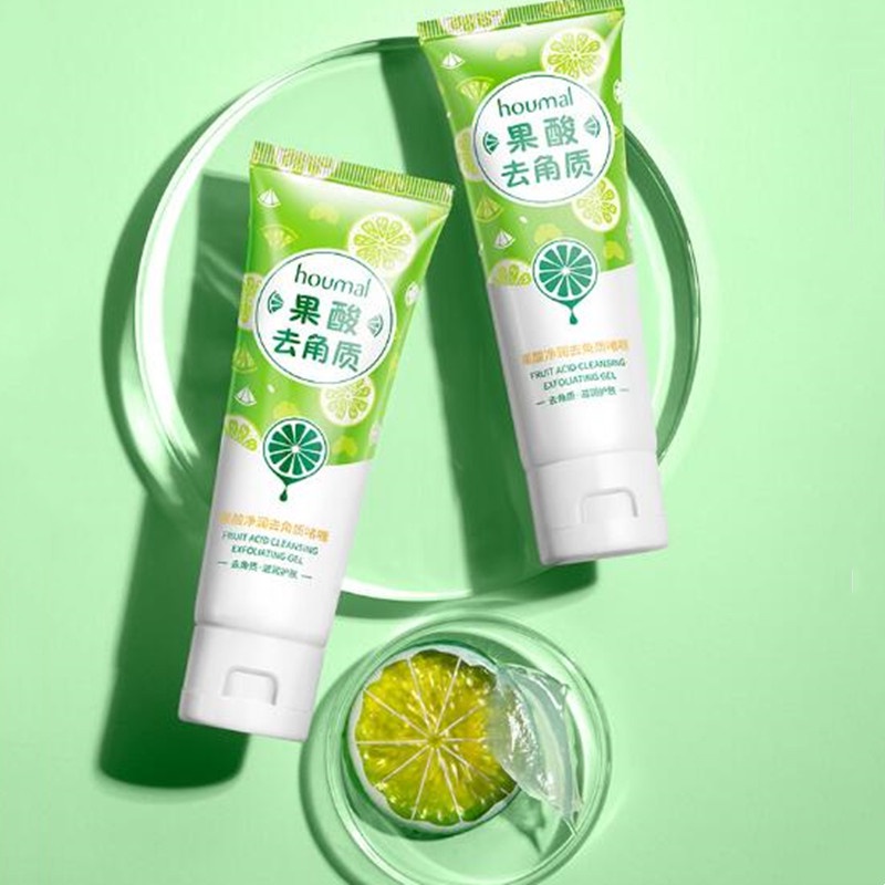 [ 80gr ] Houmal Fruit Acid Exfoliating Gel 80 Gr Facial Glowing Blackhead Cleaner Peeling Gel