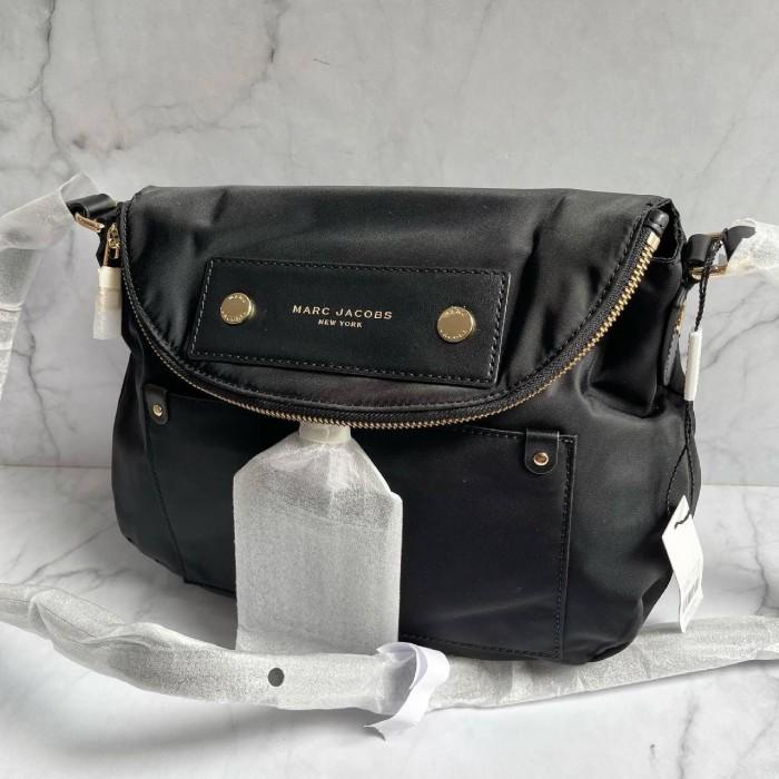 Terlaris Tas Mj Natasha Preppy Nylon Black Sz 32X27 Authentic Asli Original