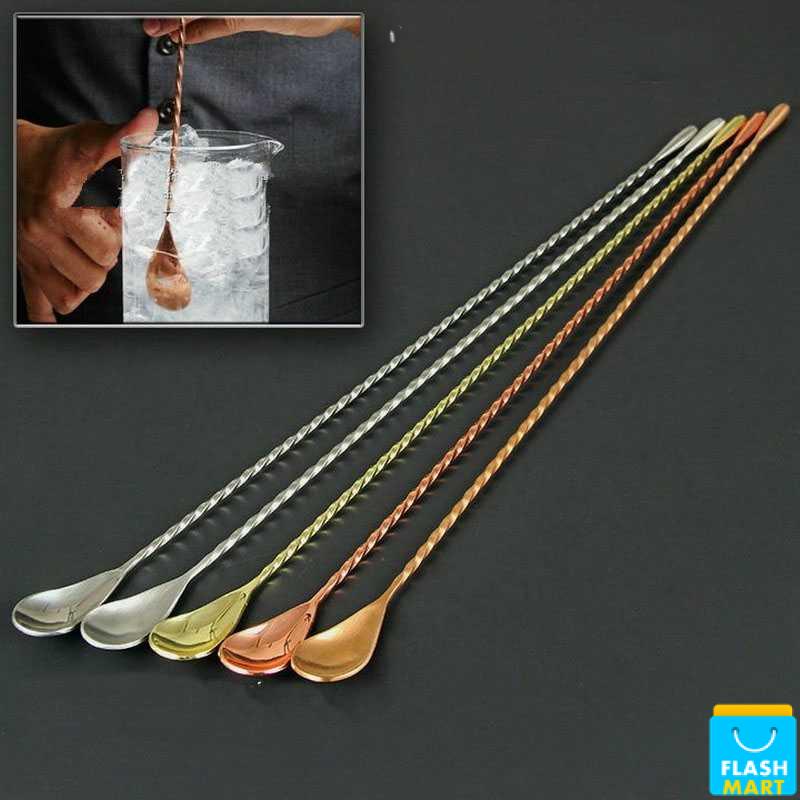 Flashmart Sendok Aduk Bartender Cocktail Mixing Spoon 30 cm - BD16