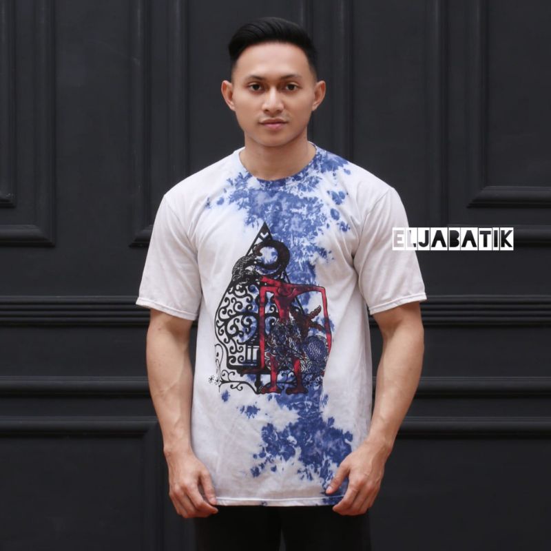 KAOS MODEL TIEDYE OVAL WAYANG/KAOS DEWASA MURAH M-XXL