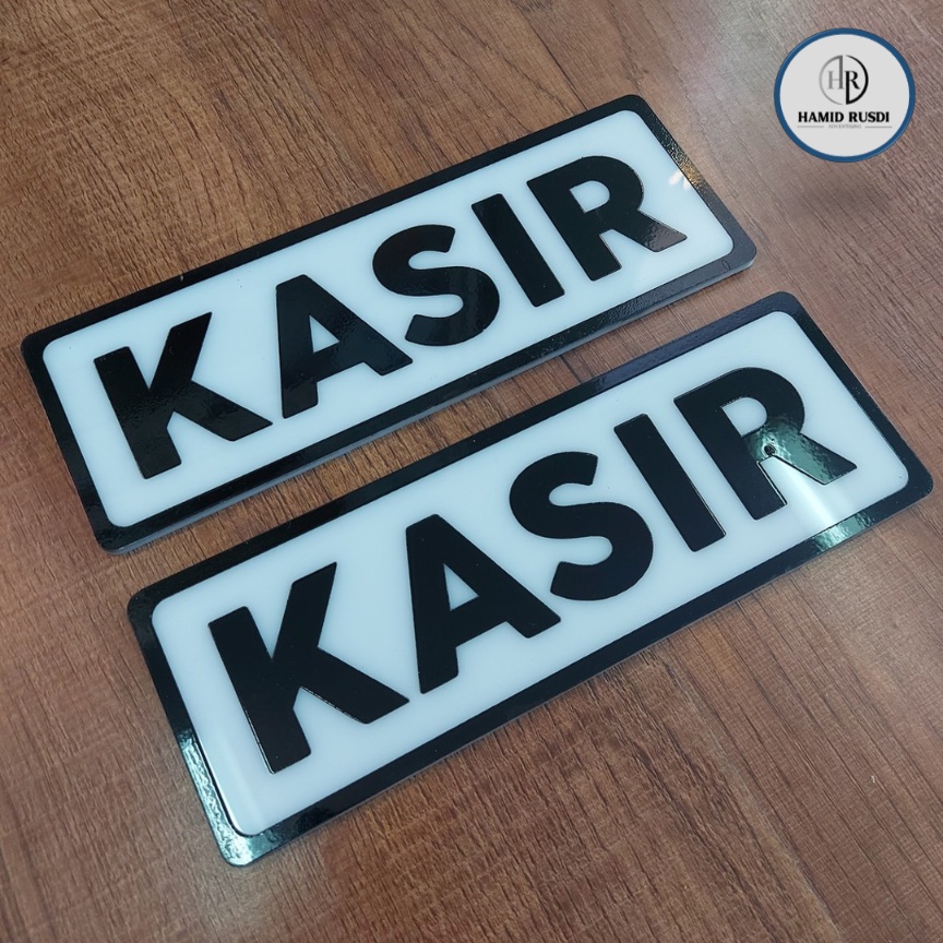 

TULISAN ACRYLIC KASIR UKURAN 25x8 CM MURAH - Papan nama meja akrilik acrylic