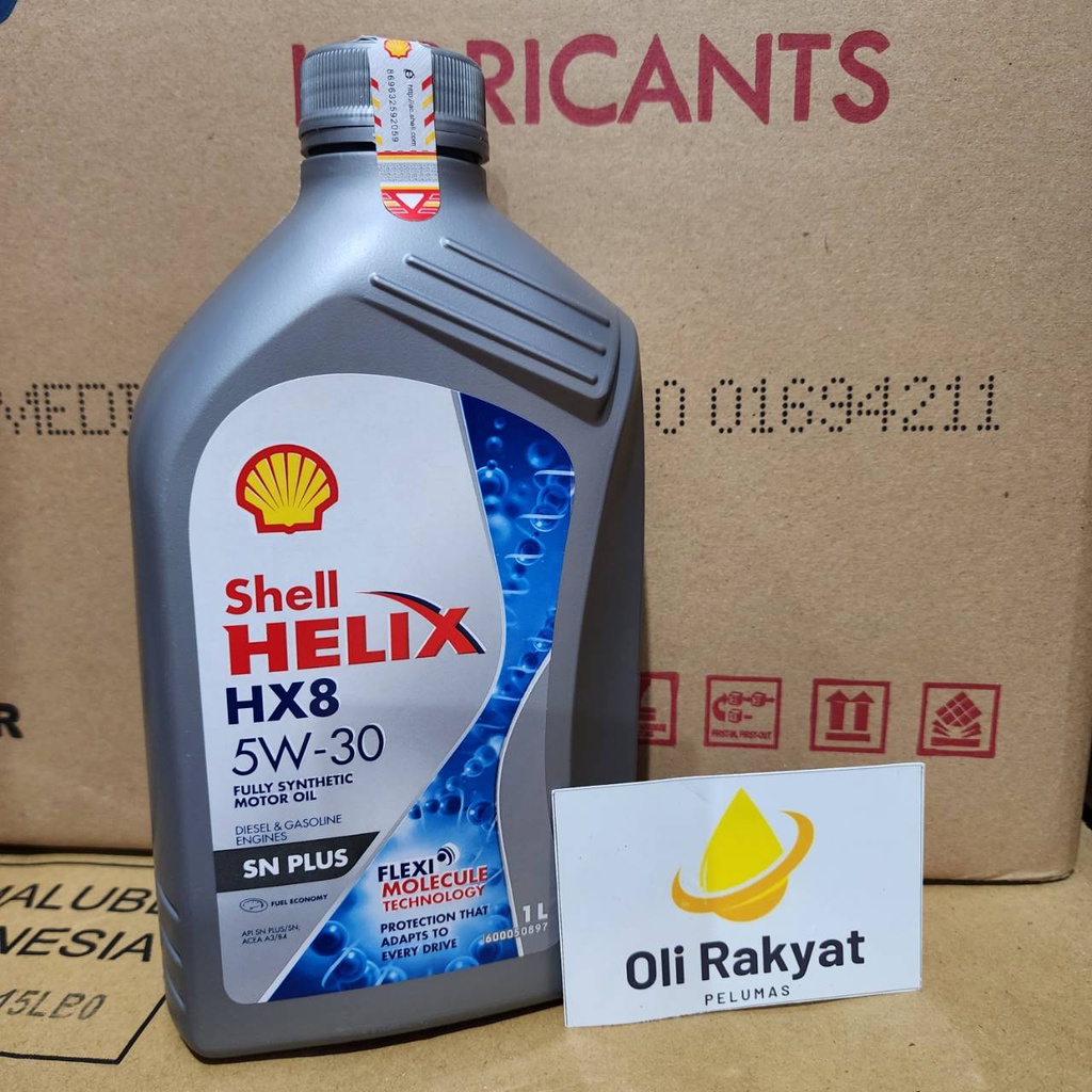 OLI Mobil Shell helix HX8 5W-30 | HX8 1 LITER | BARCODE HIJAU |