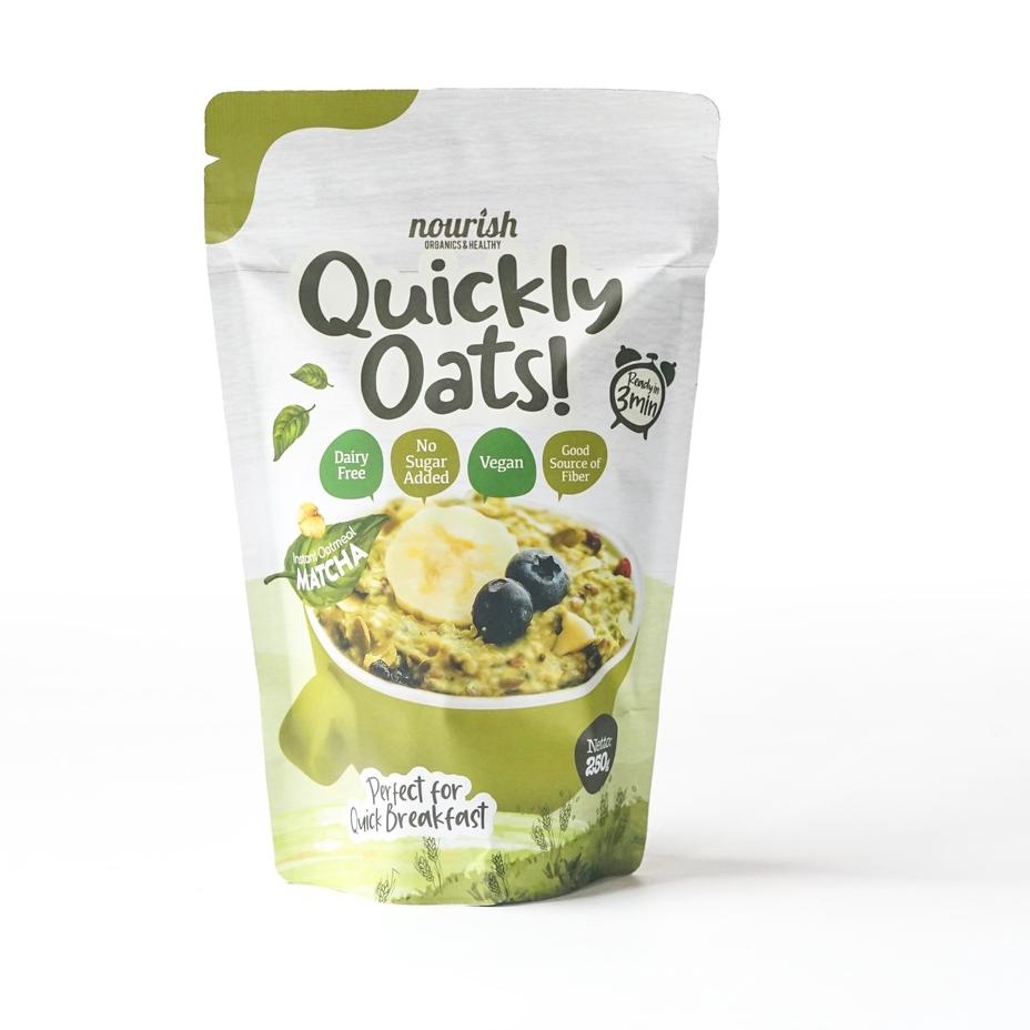 

♥ Quickly Oats! Instant Oatmeal Matcha Buy 1 Get 1 Free (250gr x 2pc) ➲