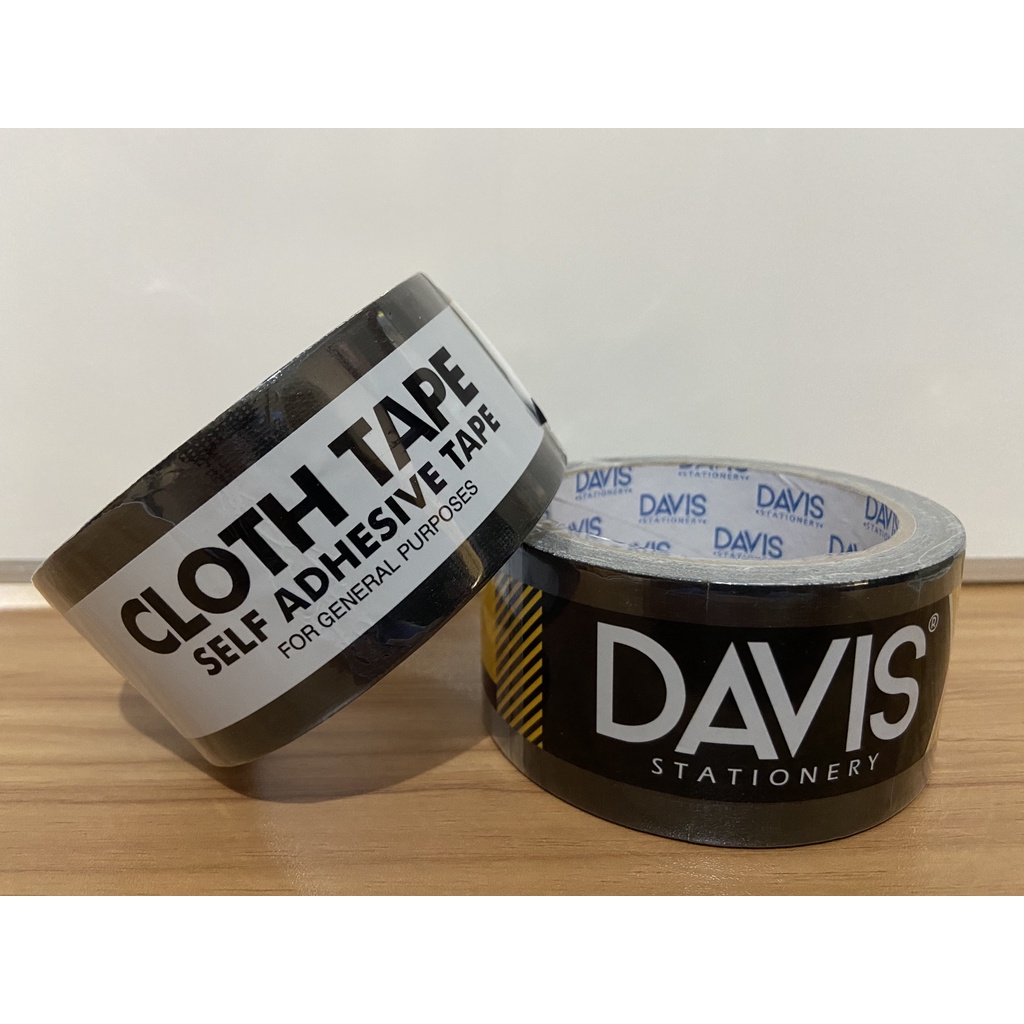 Linen Tape Davis 2 Inci Tebal 12 Yard/Cloth Tape/Lakban Kain Hitam