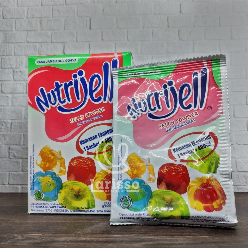 

NUTRIJELL EKONOMIS JELLY POWDER JELI SERBUK INSTAN RASA JAMBU BIJI/GUAVA 10GR