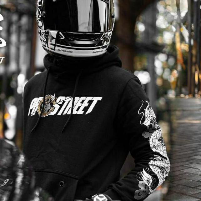 ➦ [ FREE STICKER ] HOODIE PROSTREET KIN RYU BLACK NEW /HOODIE SUNMORI PRIA/  SWEATER MOTOR PRIA / JA